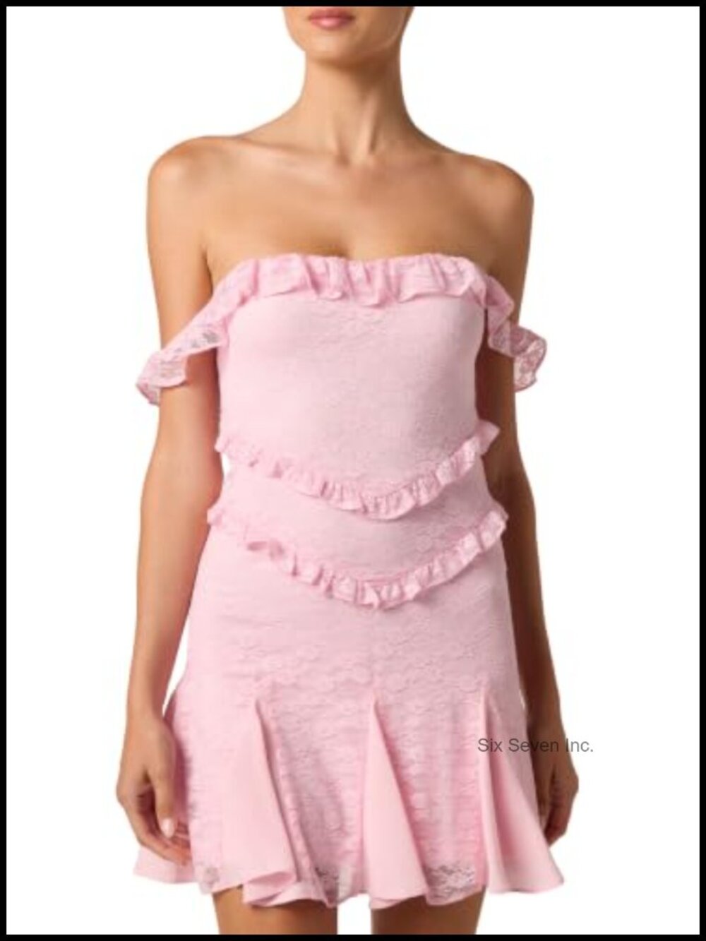 Bonita Strapless Lace Mini Dress Cocktail Party